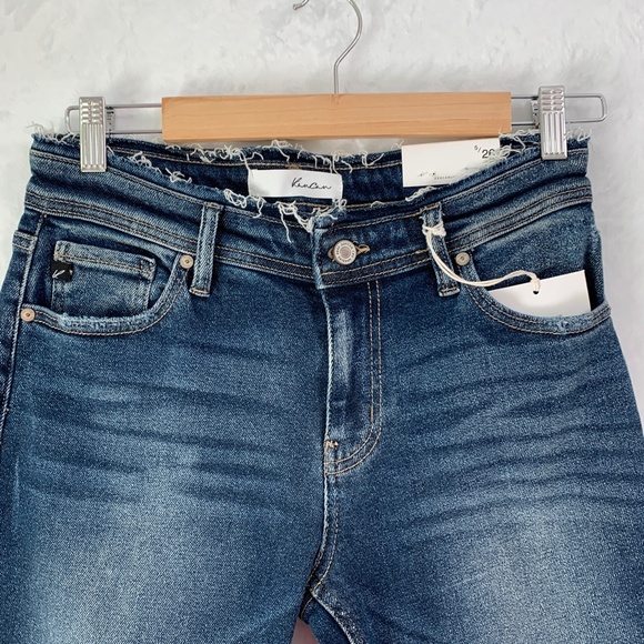 Kancan Filana Mid Rise Boyfriend Jeans Dark Wash Size 26 - Picture 5 of 14